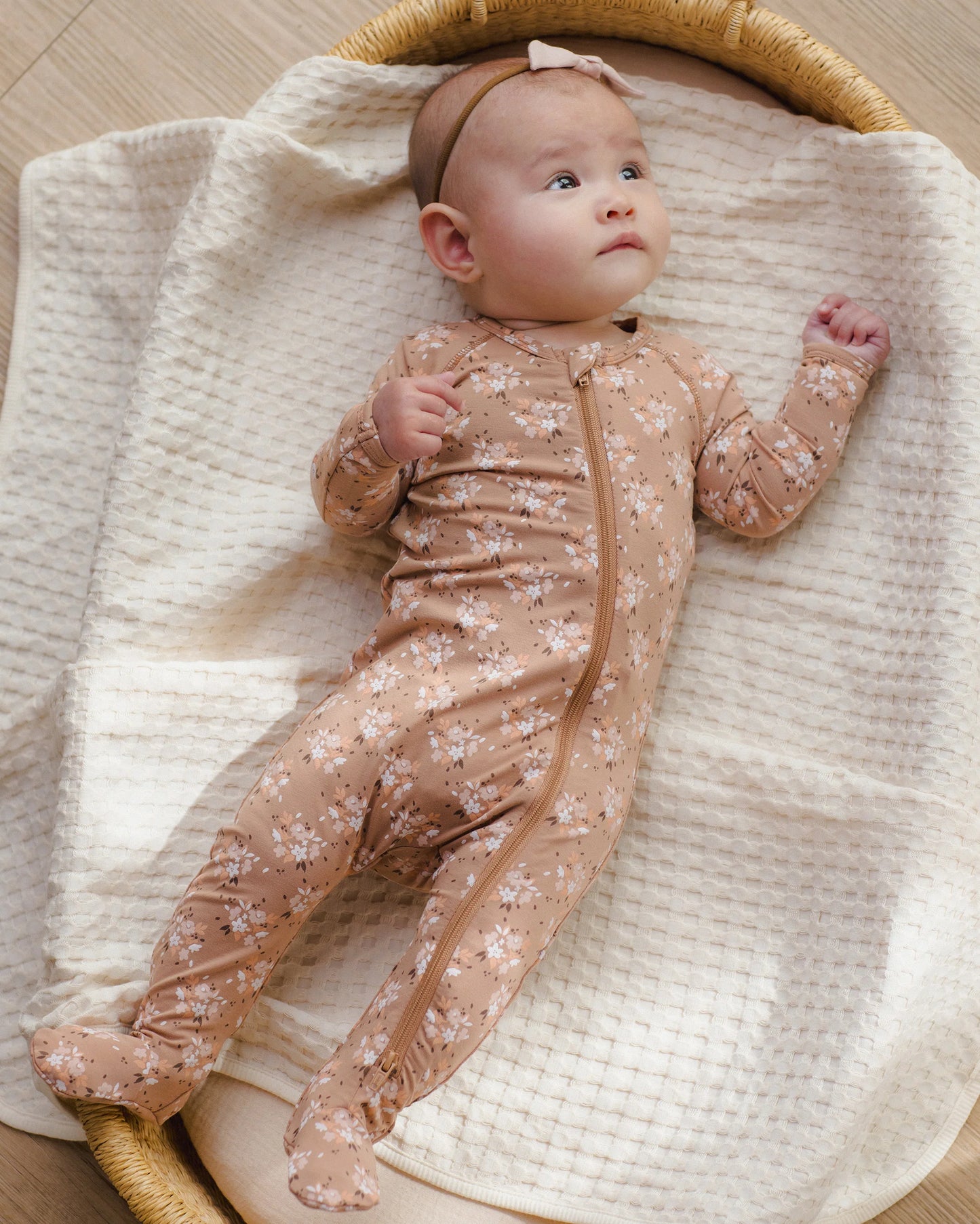 Bamboo Zip Footie | Fall Floral