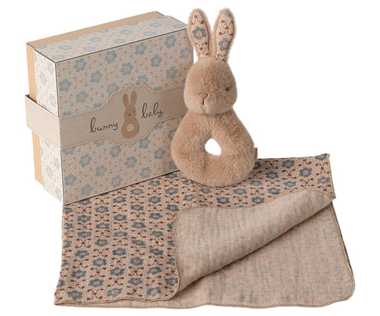 Rabbit Rattle Set | Cream/Peach