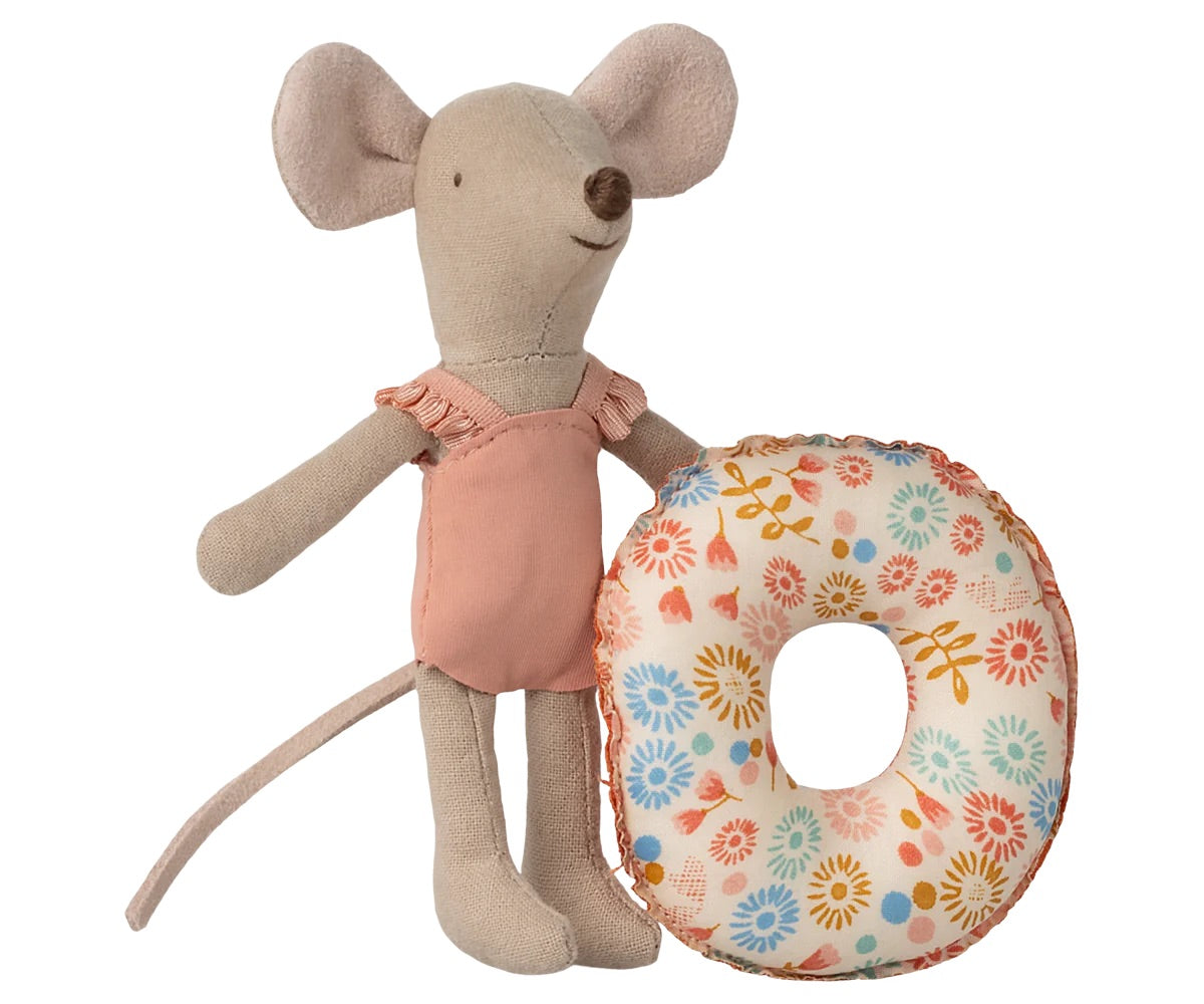 Beach Mouse with Float | Little Sister - Flower