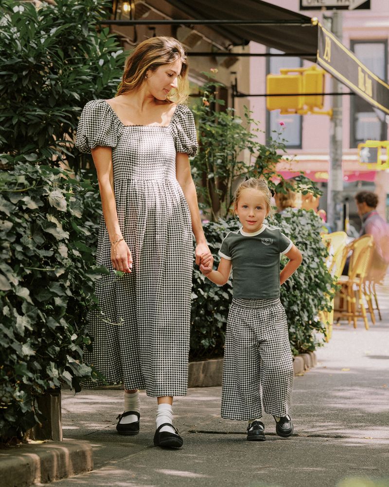Wide Leg Pant | Black Gingham