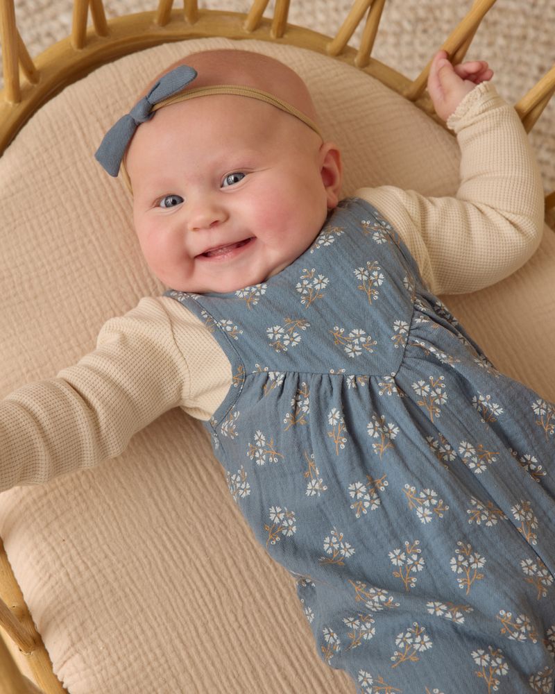 Waffle Long Sleeve Bodysuit | Natural