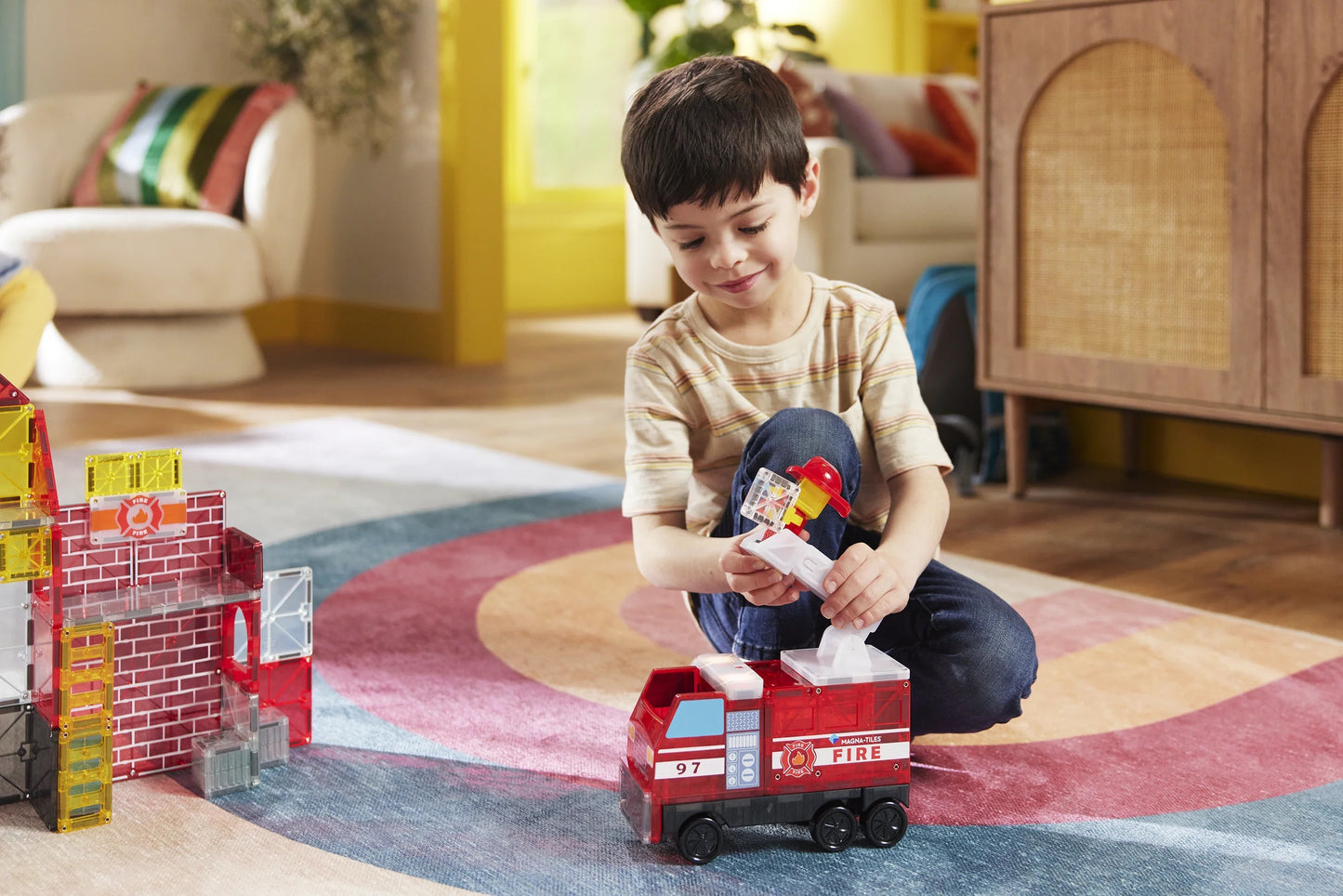 Magna-Tiles | Fire Station