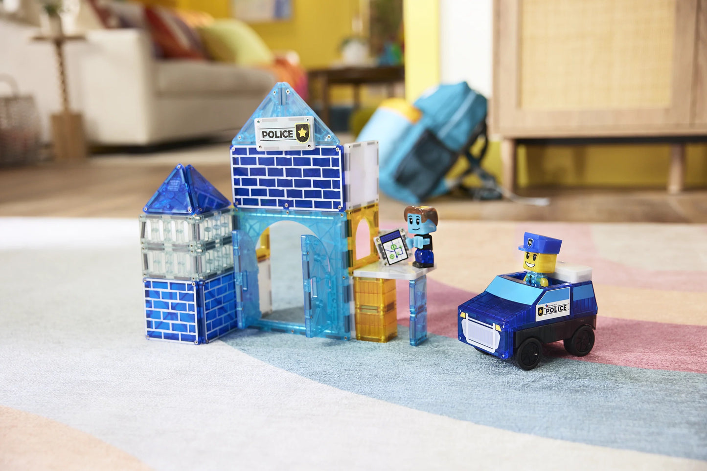 Magna-Tiles | Police Station
