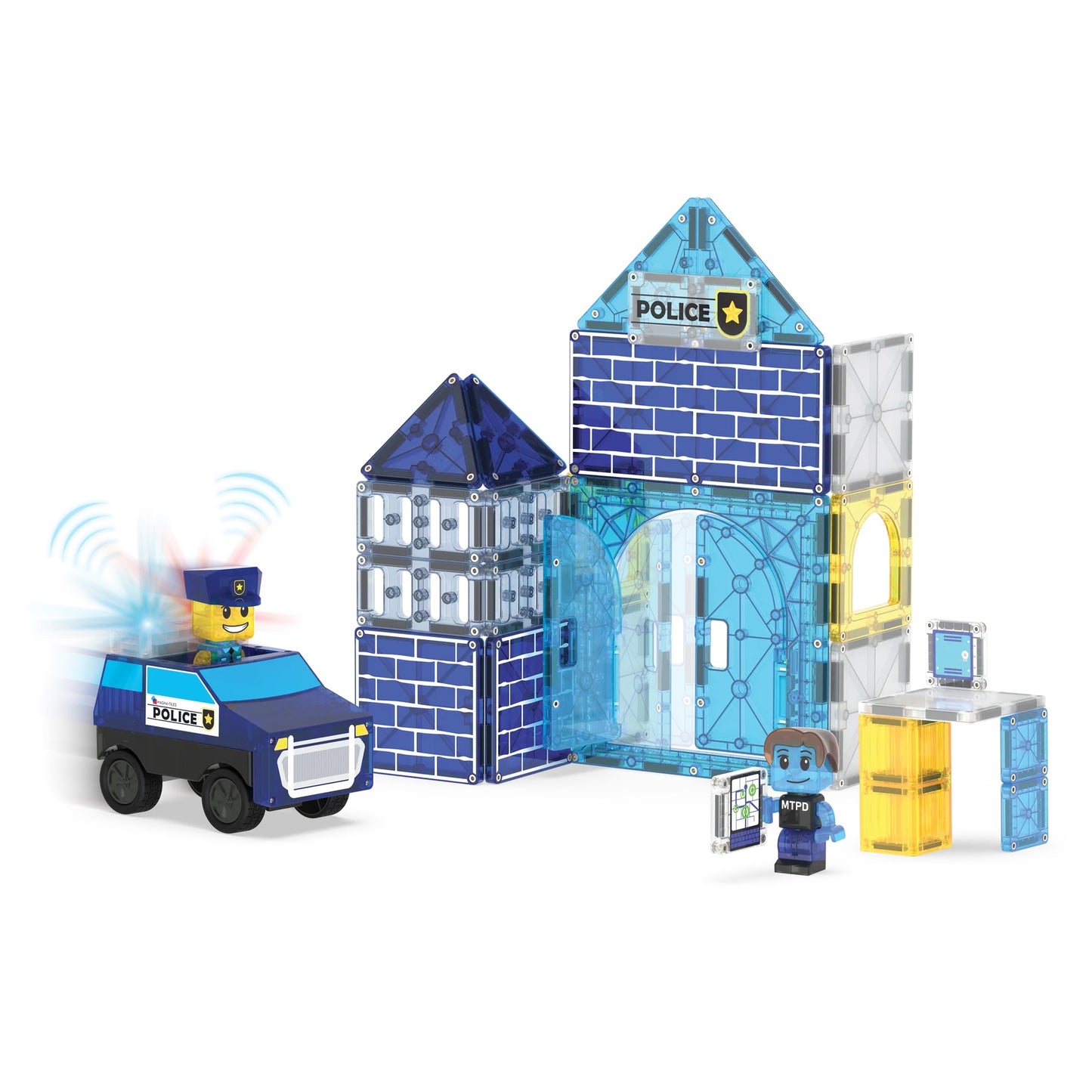 Magna-Tiles | Police Station