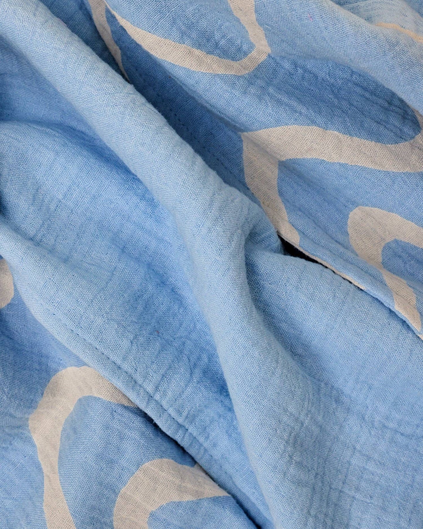 Organic Muslin Burp Cloth 3pk | Blue Waves