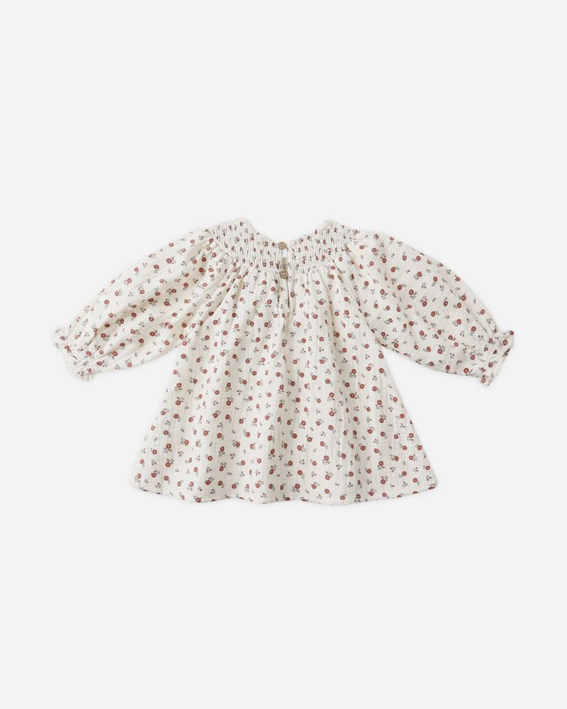 V Smocked Dress | Winter Ditsy