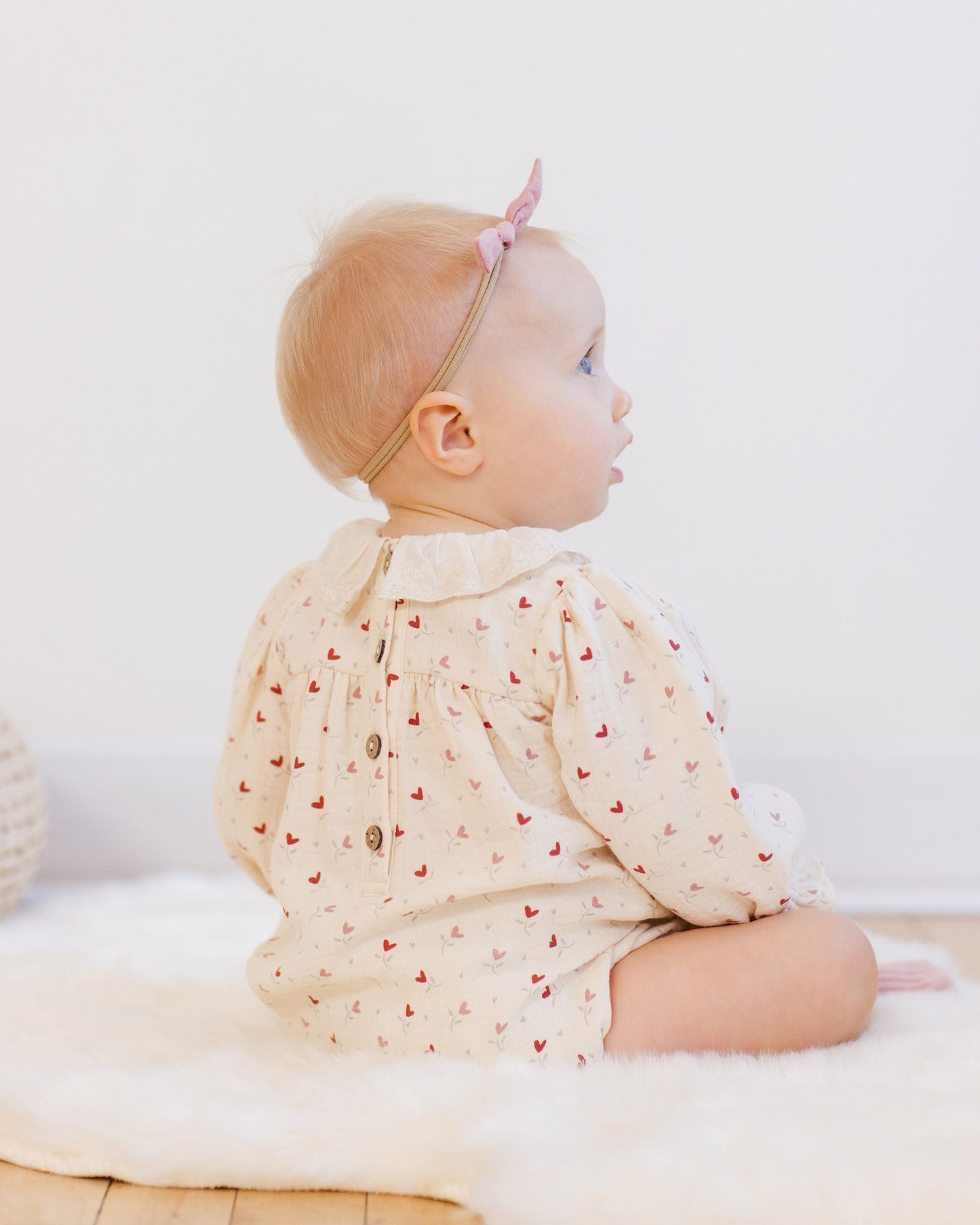 Callie Romper I Heart Ditsy
