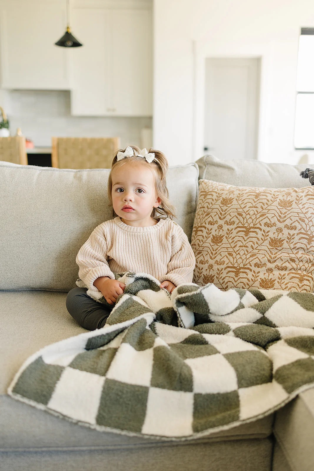 Plush Blanket | Green Checkered