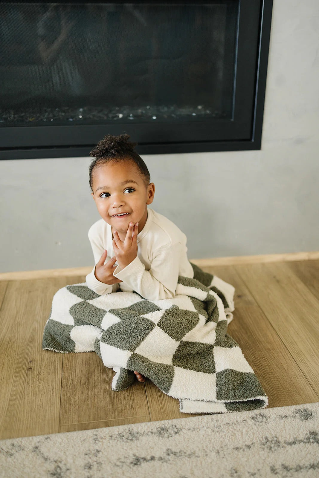 Plush Blanket | Green Checkered
