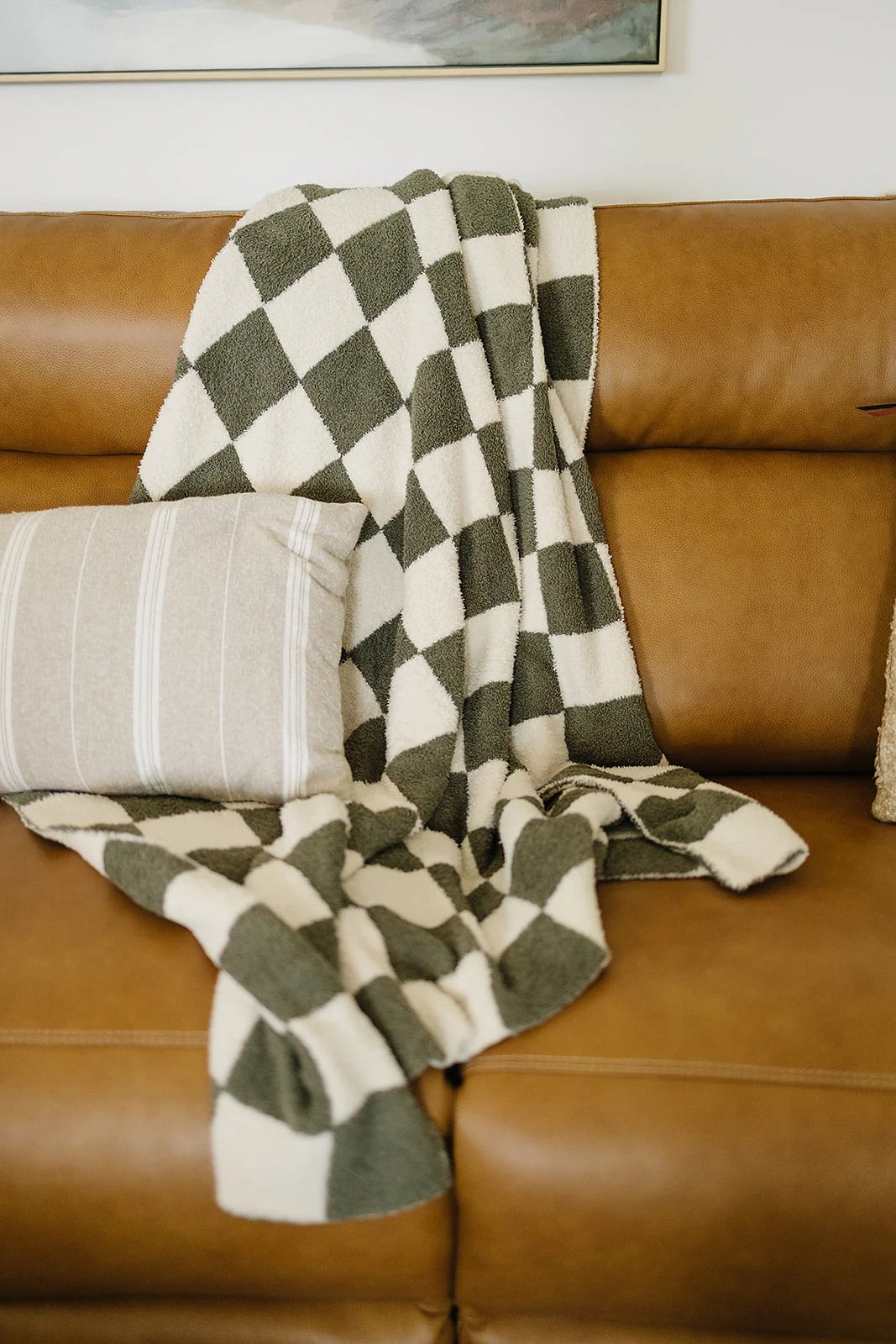Plush Blanket | Green Checkered
