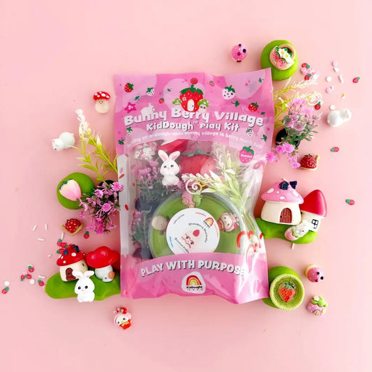 KidDough Play Kit I Bunny Berry Village