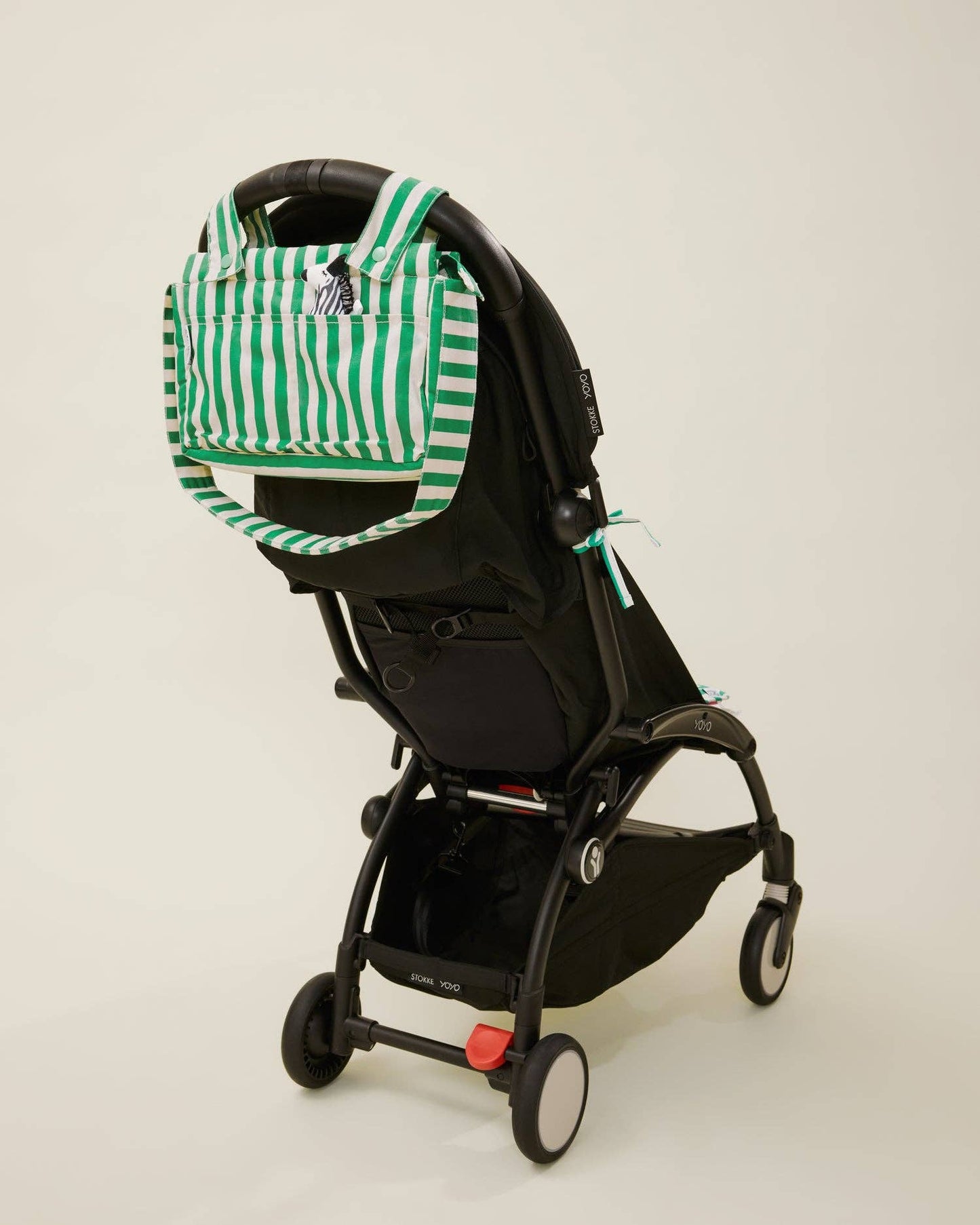 Stroller Party Caddy Bag: Green Stripe