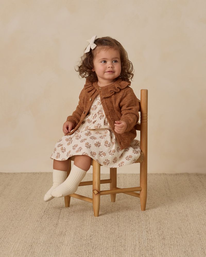 Ruffle Collar Cardigan | Heather Cedar