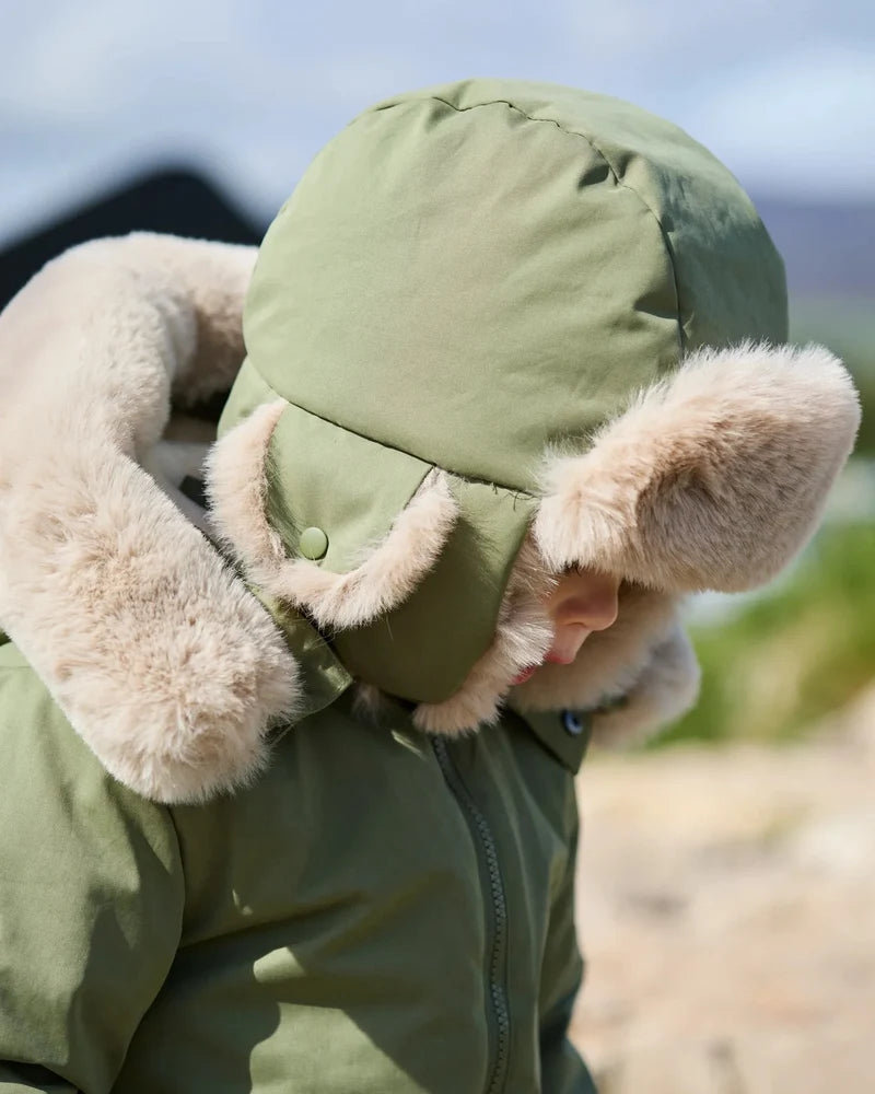 The Helsinki Chapka Hat | Woodland Greige Faux Fur