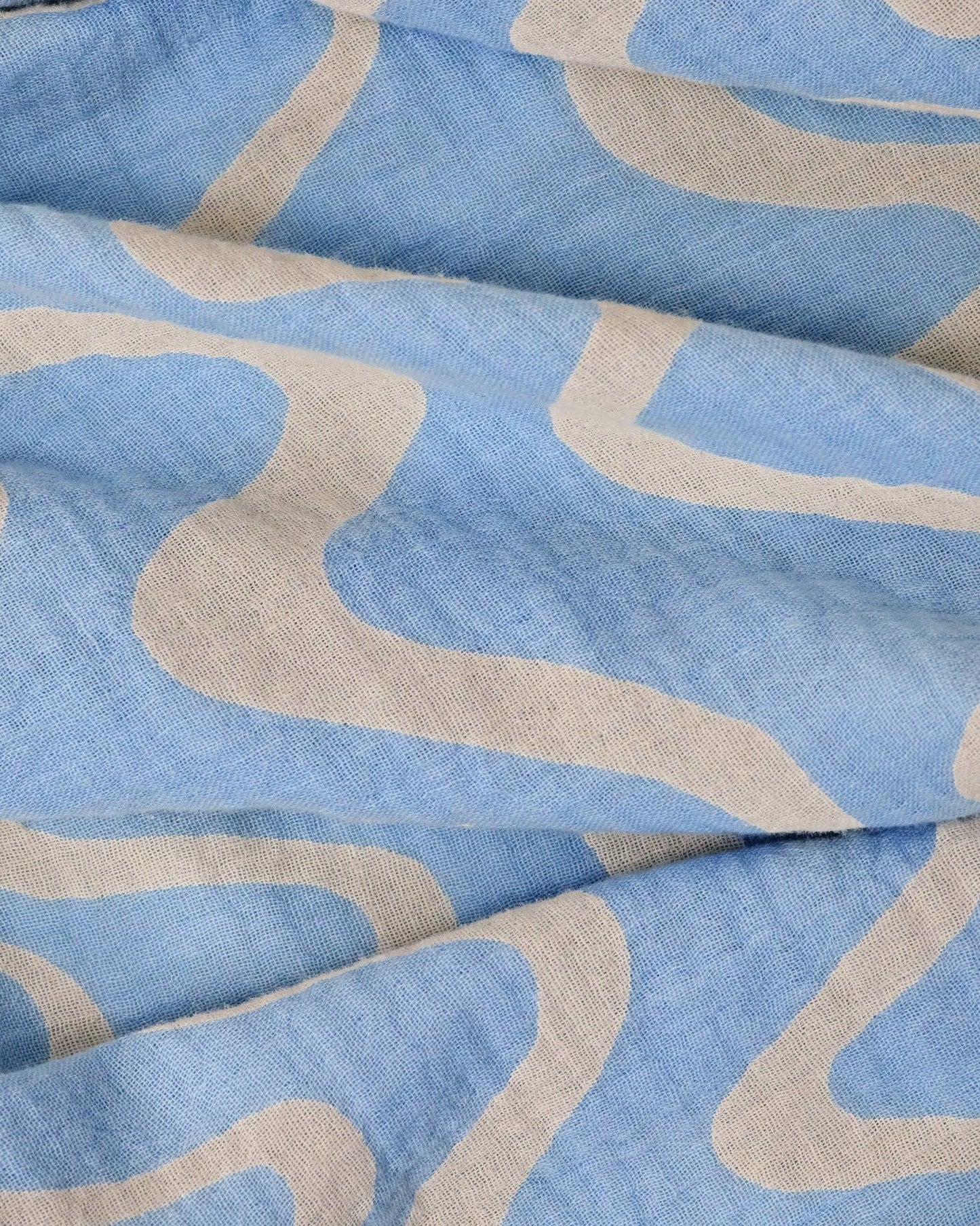 Kindred Bravely Organic Muslin Swaddle | Blue Waves