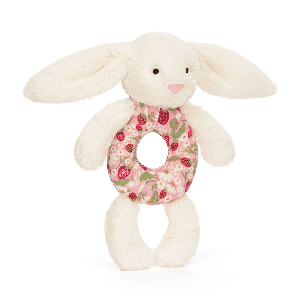 Blossom Cherry Bunny 'Berry' Ring Rattle