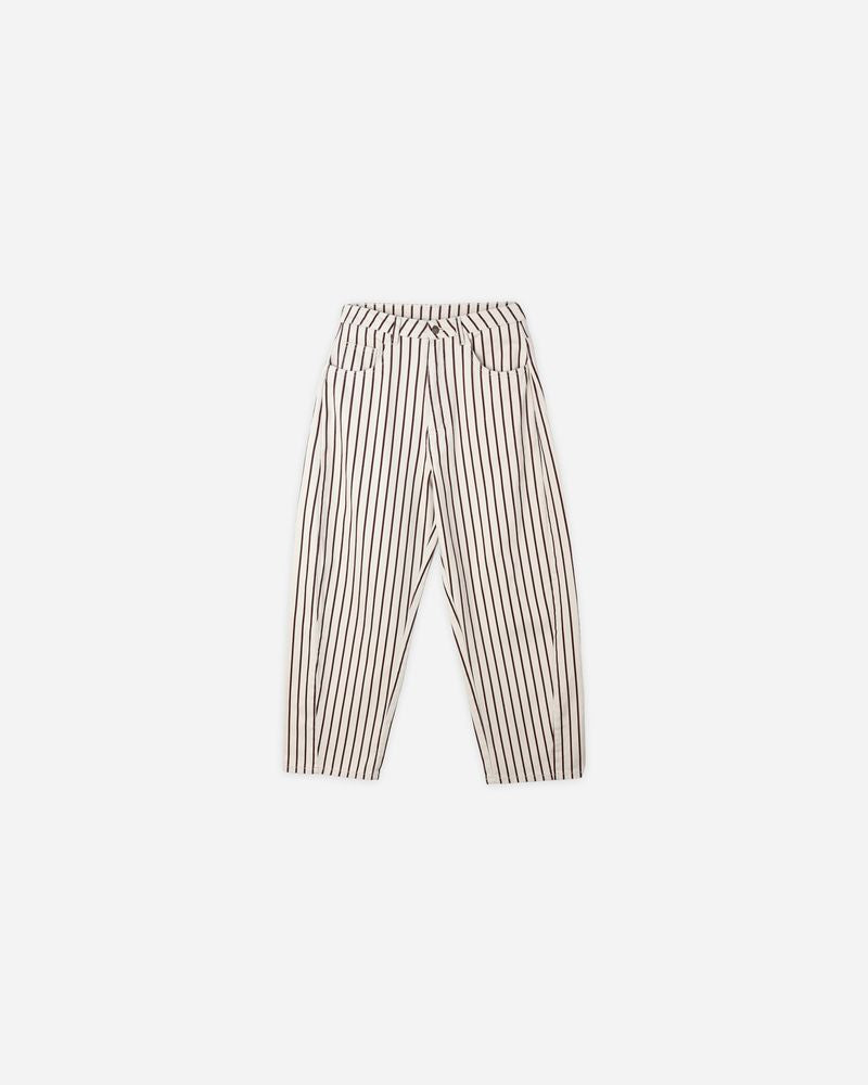 Barrel Pant | Burgundy PinStripe