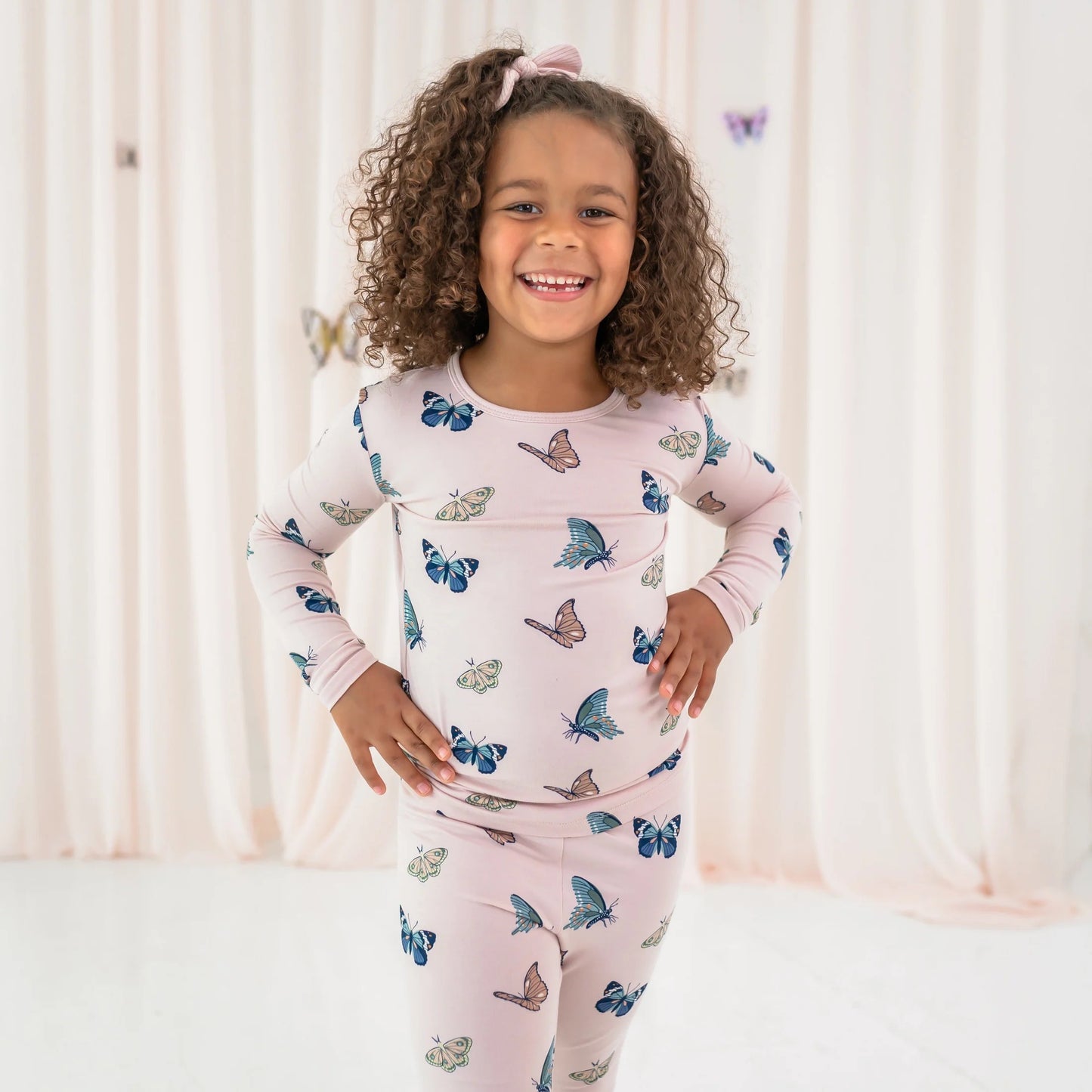 Long Sleeve Pajamas I Blush Butterfly