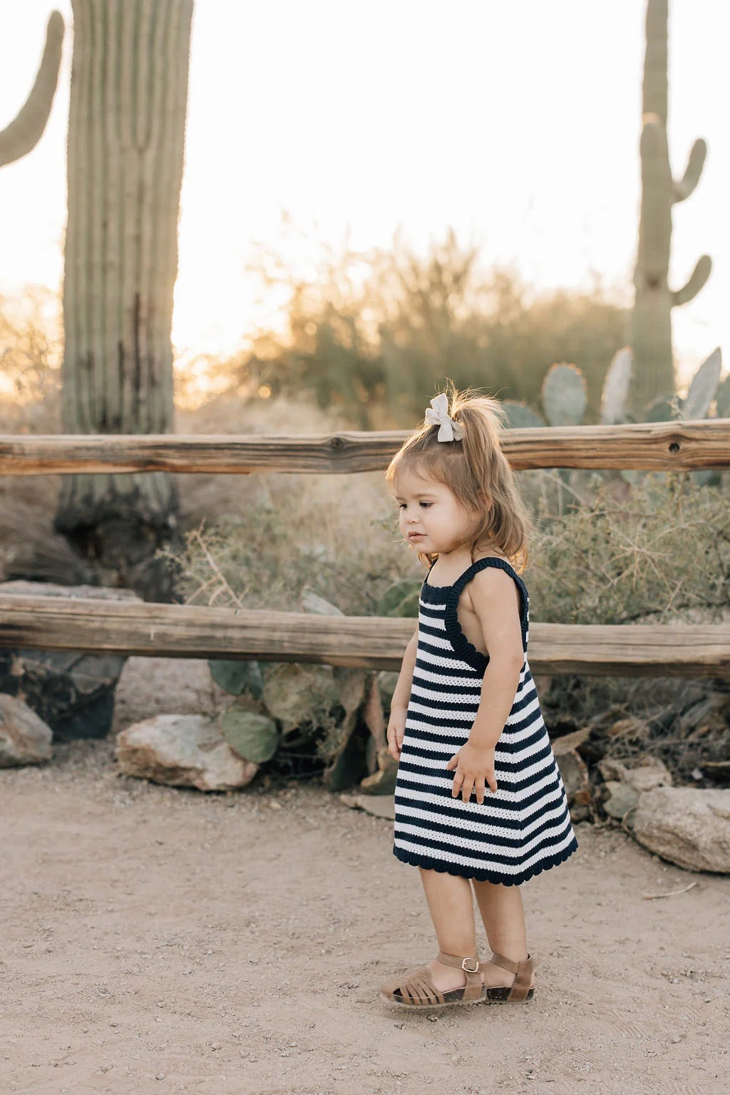 Knit Tank Dress I Navy Stripe