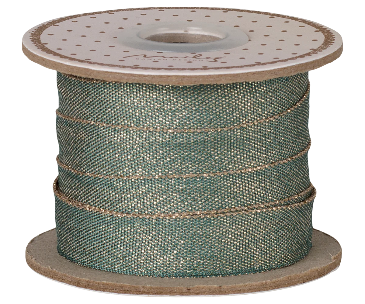 Ribbon, W: 13mm x L:10m | Green/Gold