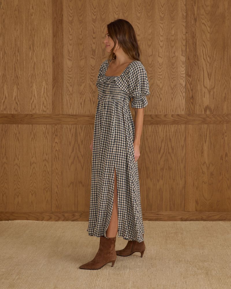 Birdie Dress || Navy Check