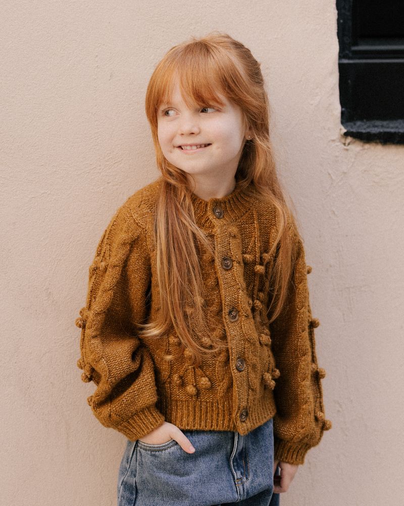 Bobble Cardigan | Golden
