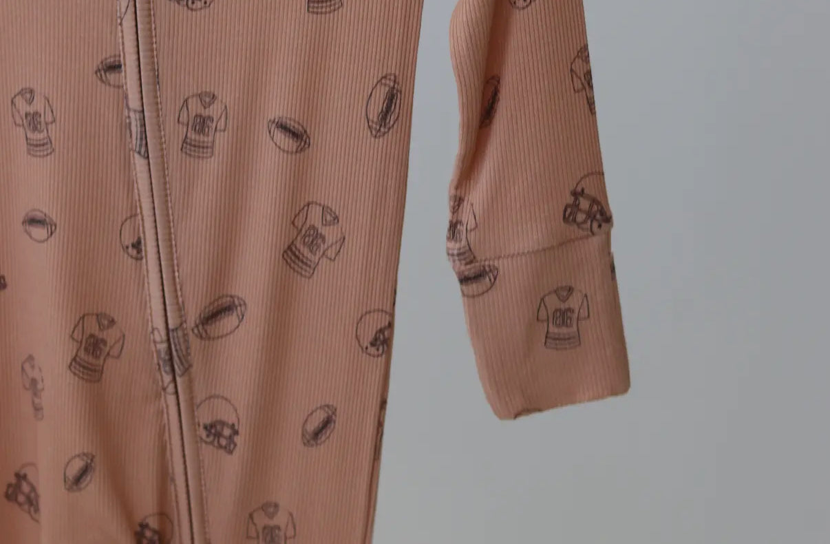 Bamboo Zip Pajama | Little Linebacker