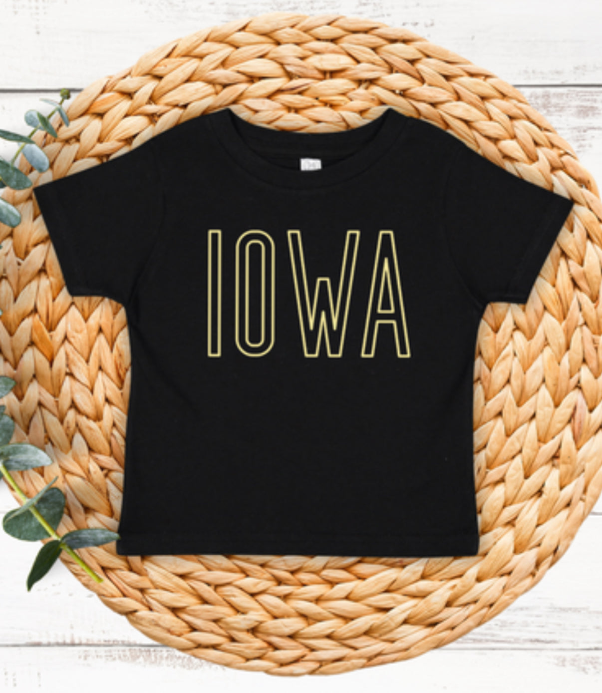 Black T-Shirt I Iowa