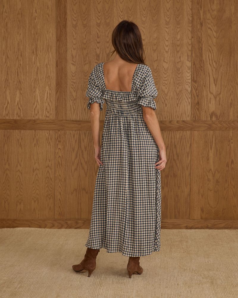 Birdie Dress || Navy Check