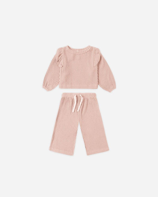 Ruffle Cozy Set | Rose