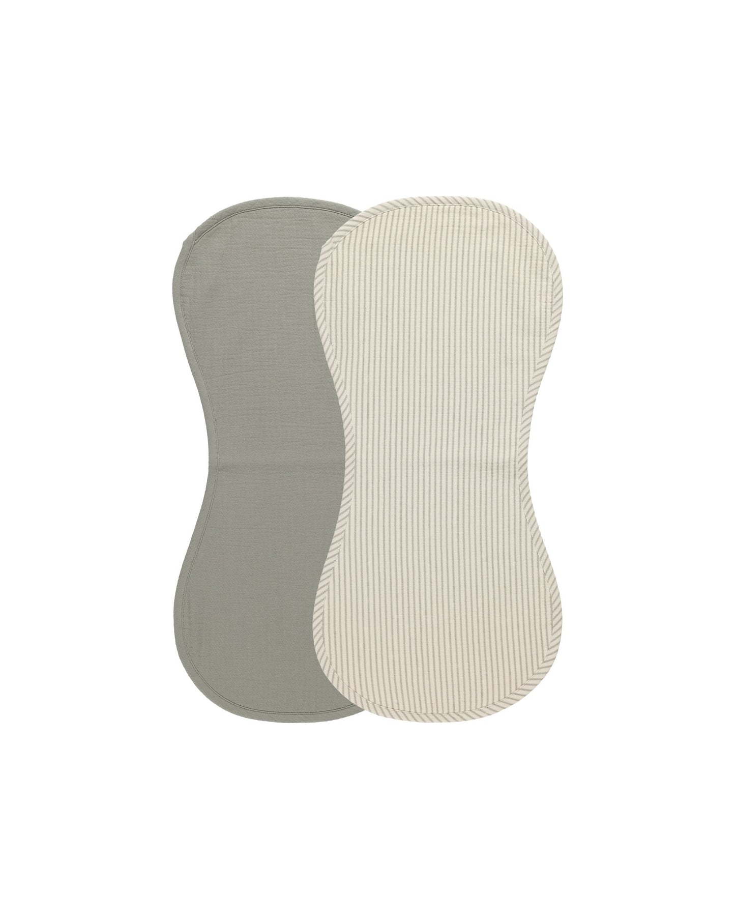 Burp Cloth, 2 Pack | Basil, Basil Stripe