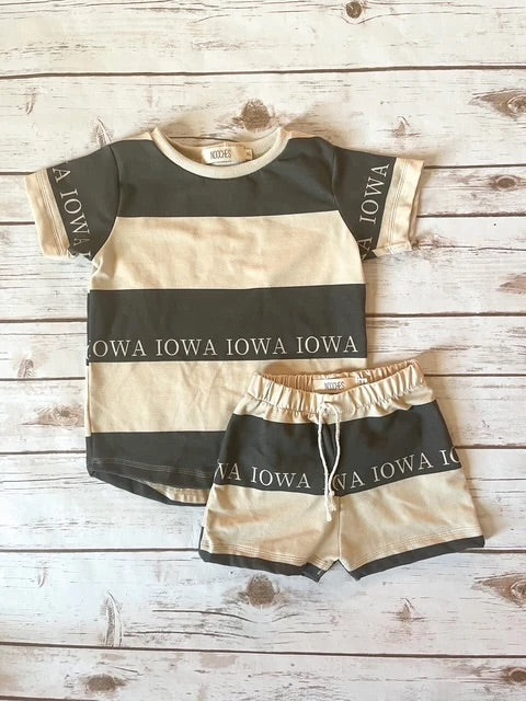 Rugby Stripe Shorts I Iowa