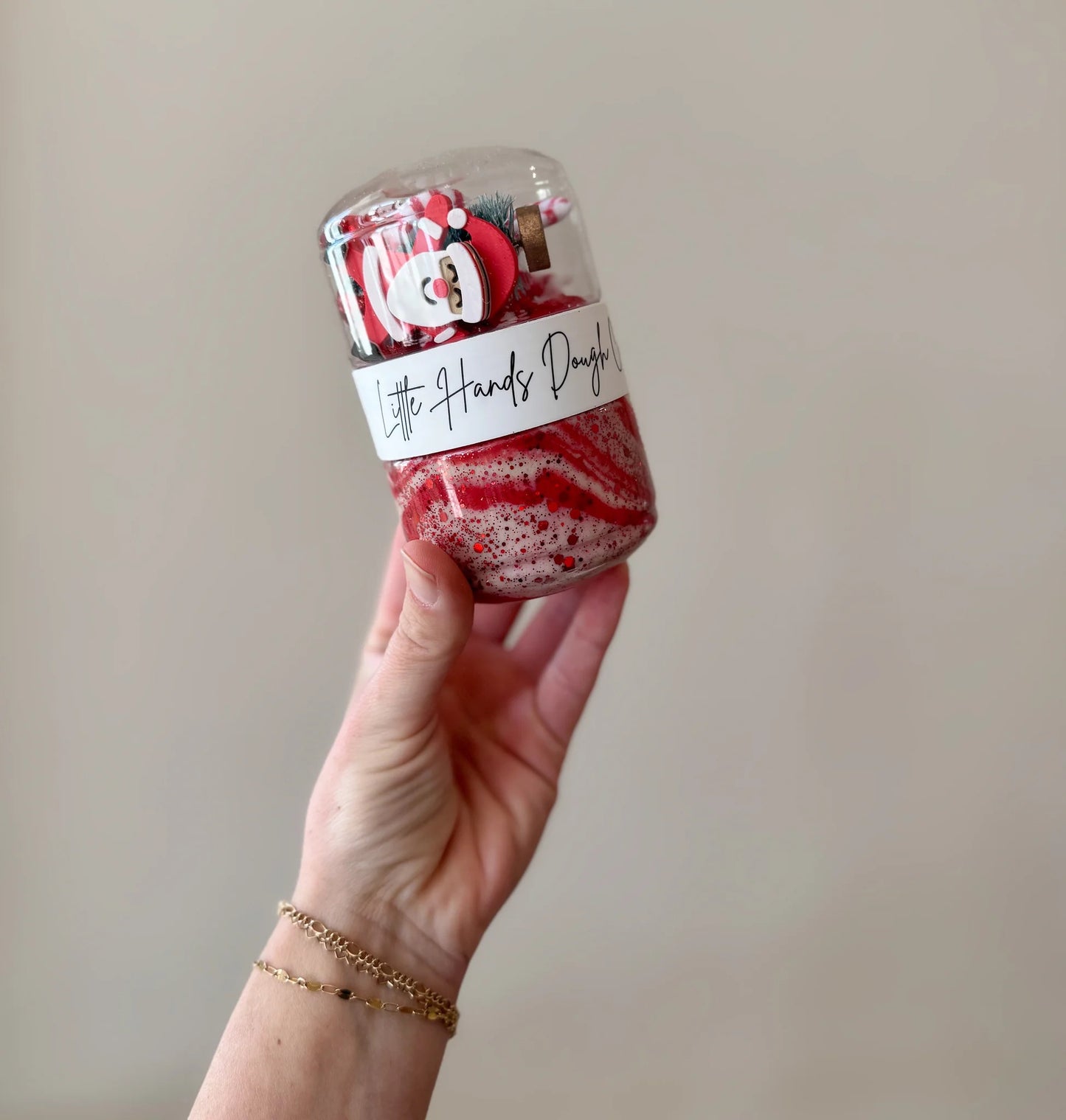 Jolly Santa Playdough Jar