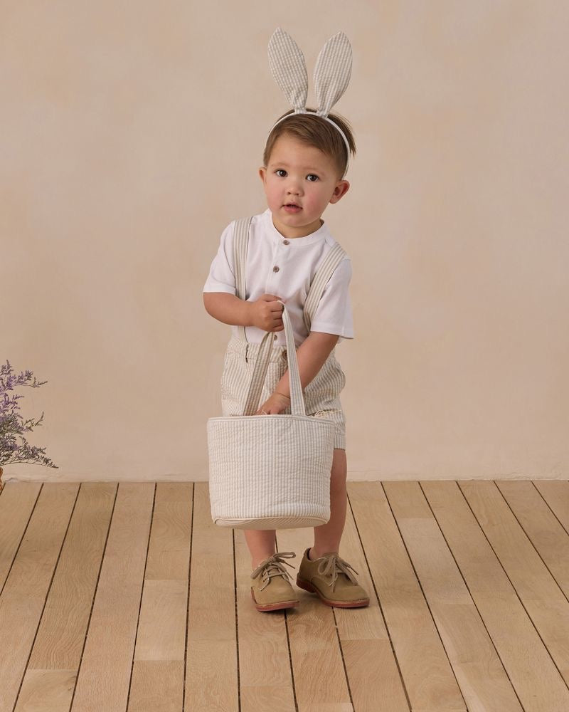 Easter Basket | Sky Stripe Seersucker