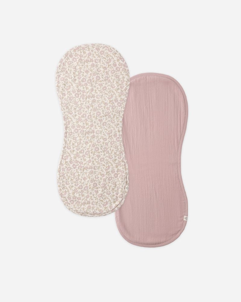 Burp Cloth, 2 Pack | Dahlia/Mauve