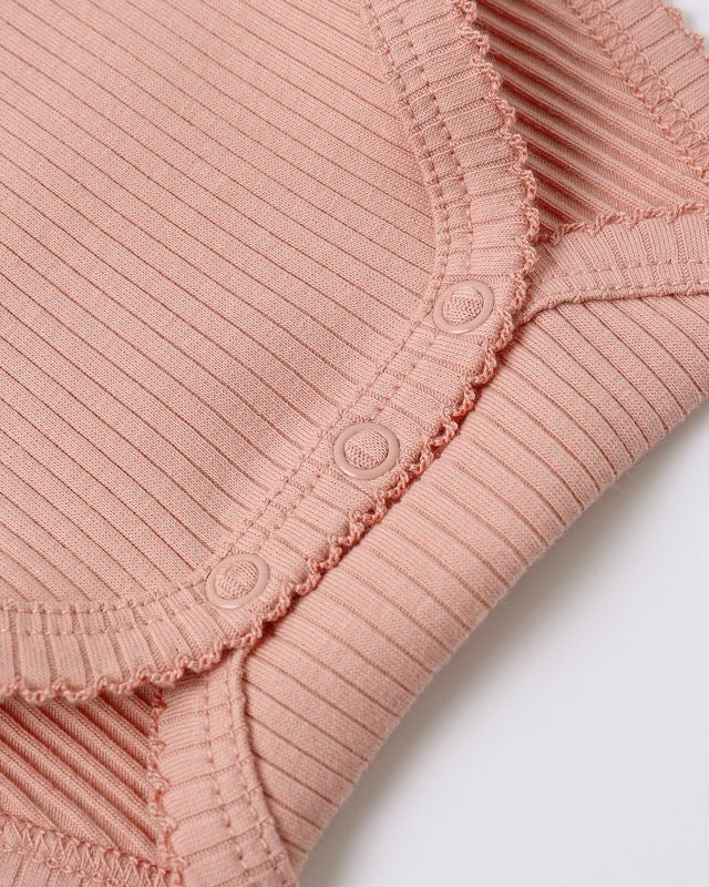 Side Snap Bodysuit | Pink