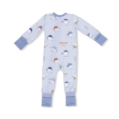 Bamboo Convertible Romper | Baseballs Playing Baseball