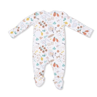 Two Way Zipper Footie | Pasta Lover