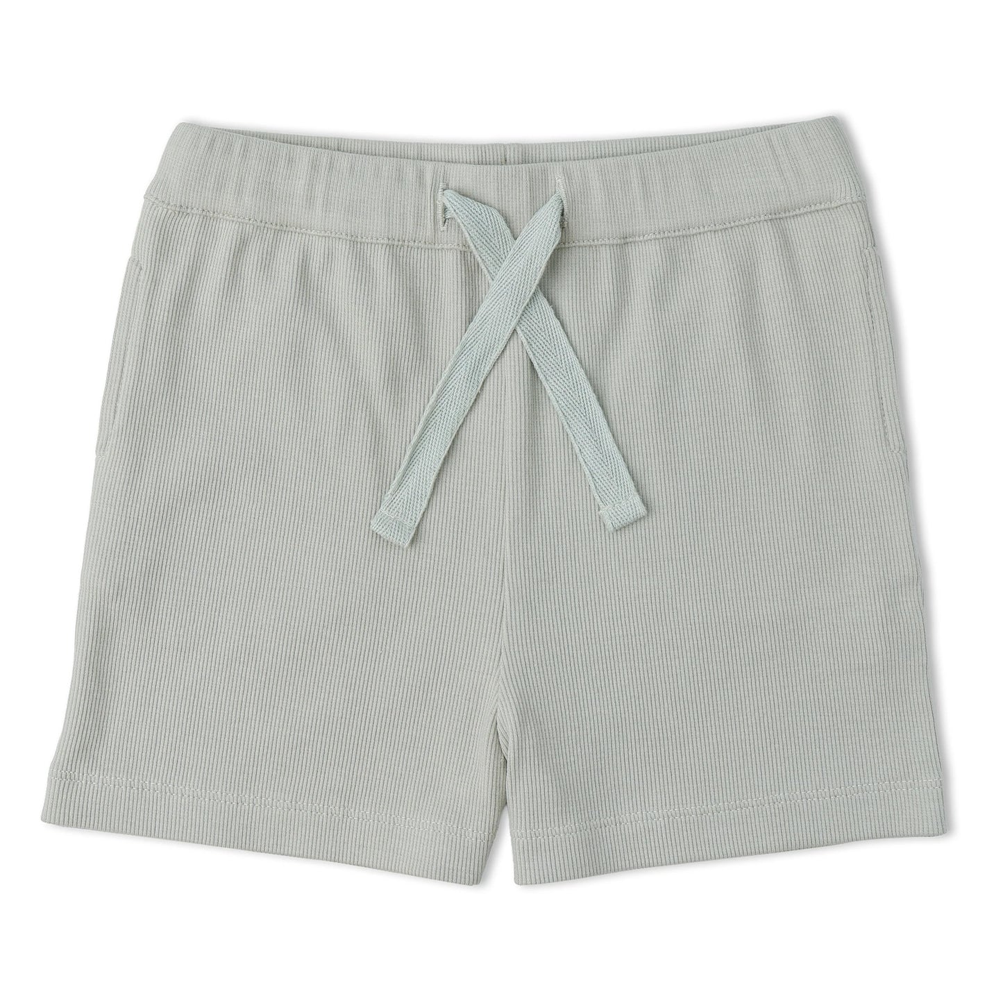Organic Collar Tee & Short Set | Fog Stripe