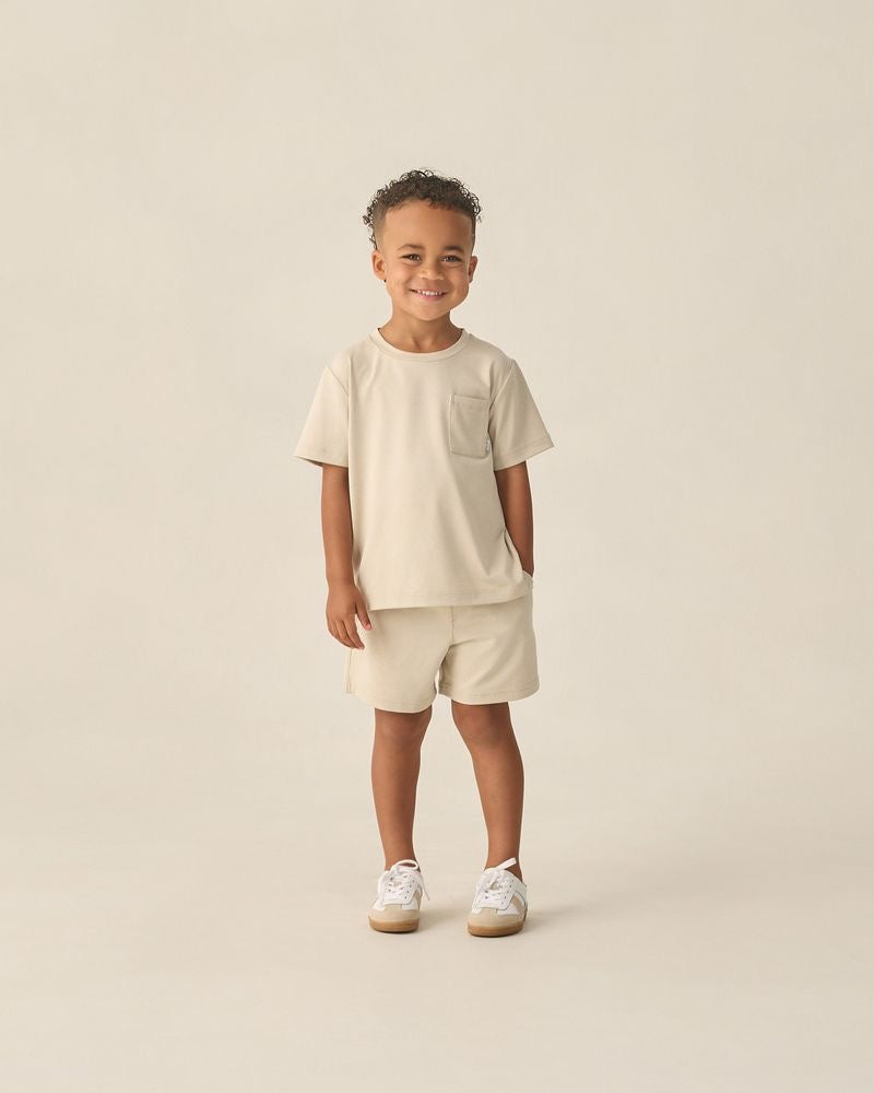 Cove Essential Pocket Tee | Heathered Pebble