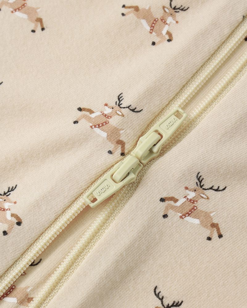 Bamboo Zip Footie | Reindeer