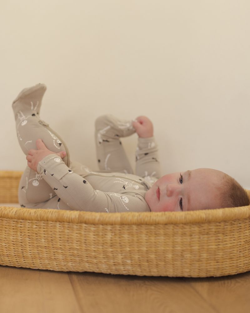 Bamboo Zip Footie | Skeletons