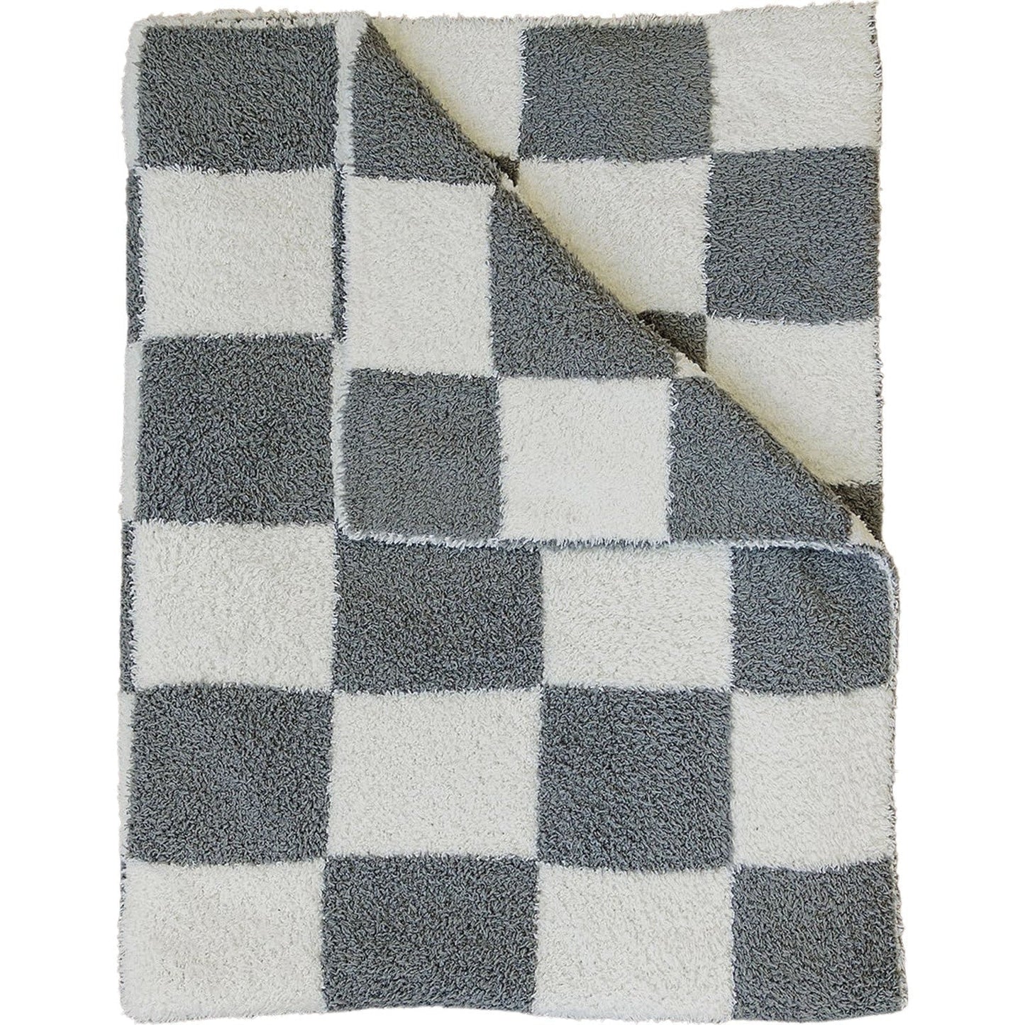 Plush Blanket | Charcoal Checkered