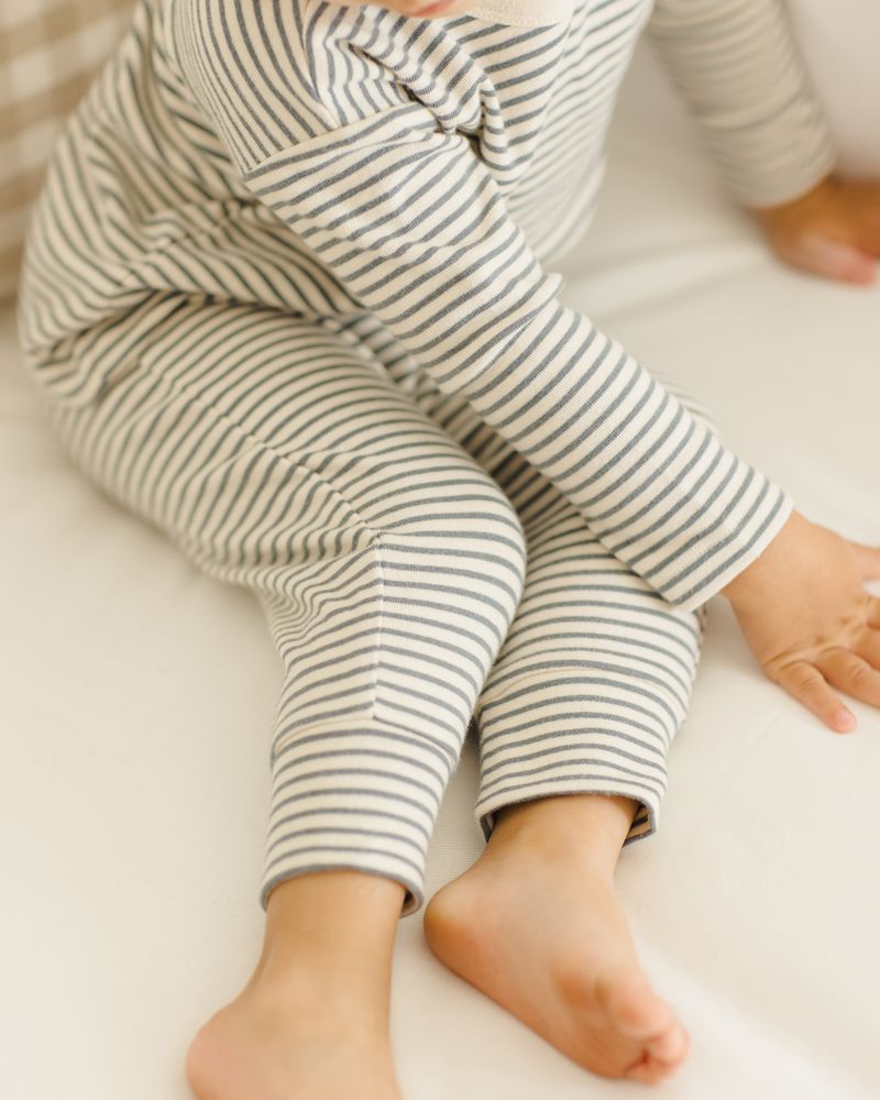 Drawstring Pant | Ocean Micro Stripe