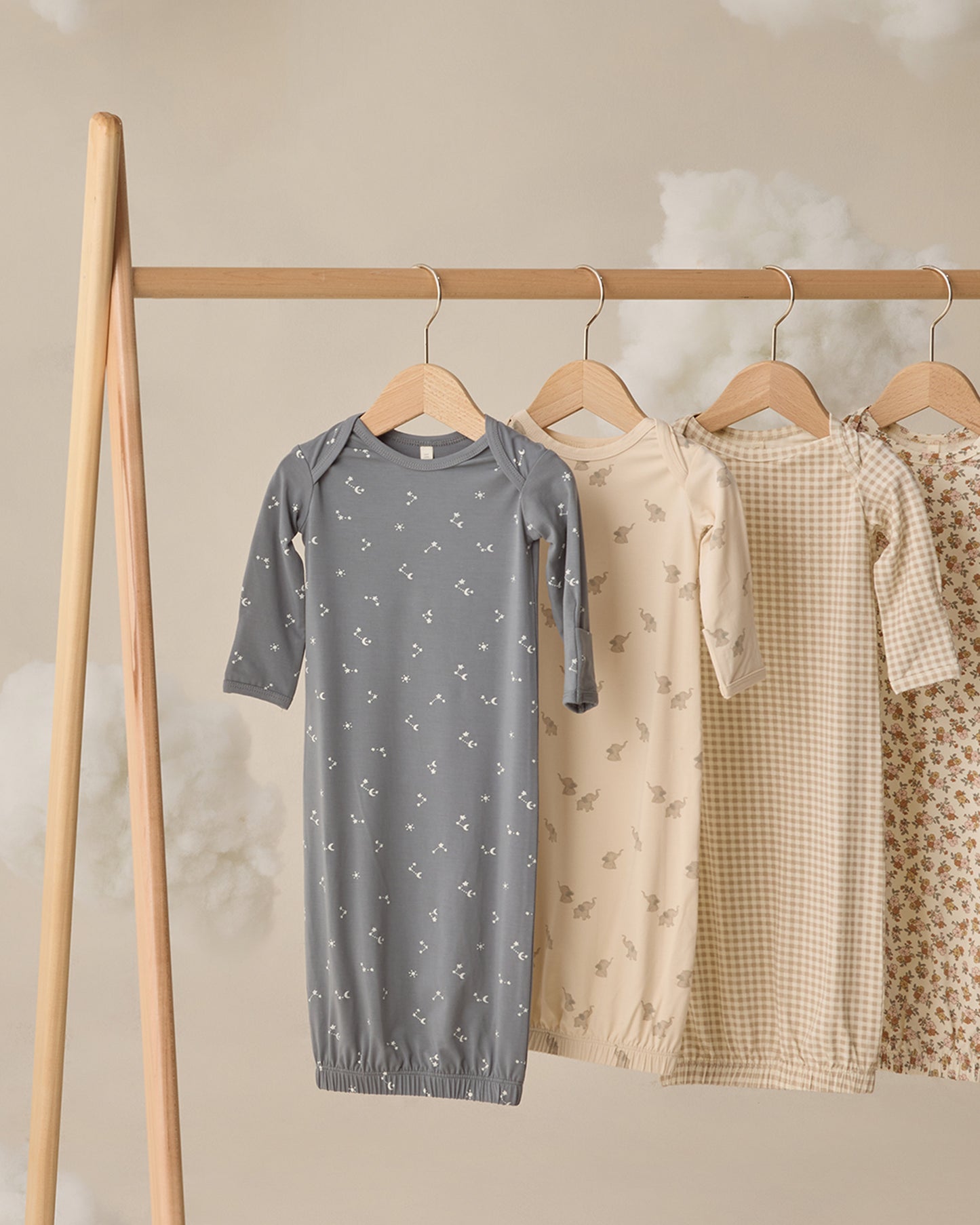 Bamboo Baby Gown + Hat Set | Starlight