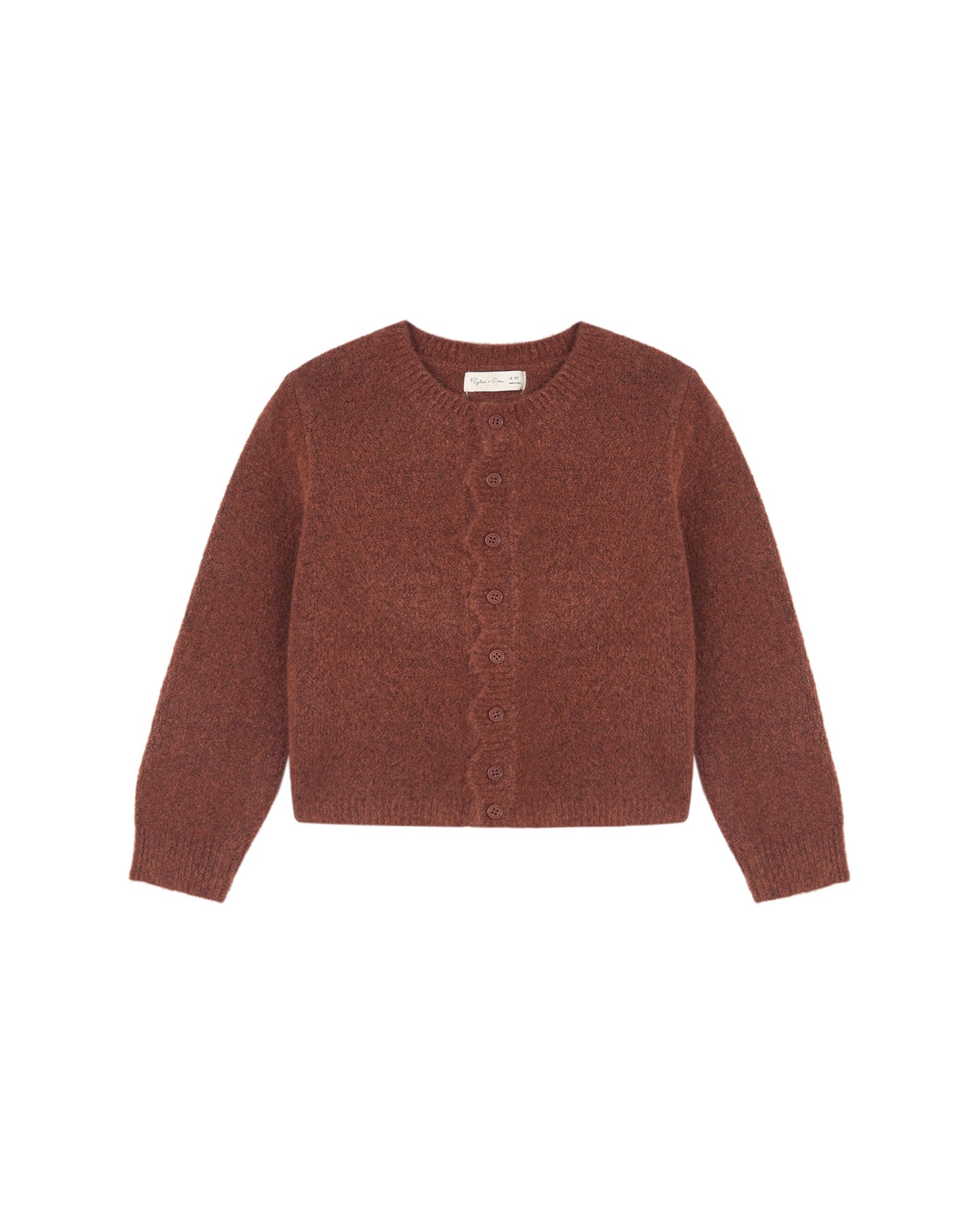 Scallop Cardigan | Brick