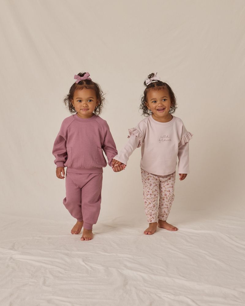 Ruffle Long Sleeve Tee | Wild Flower