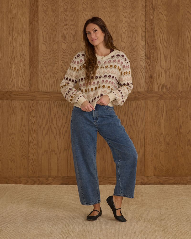 Cheyenne Cardigan || Floral Jacquard