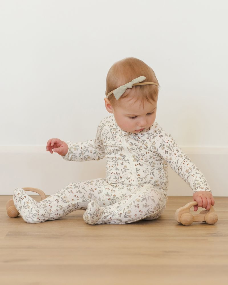 Bamboo Zip Footie | Woodland