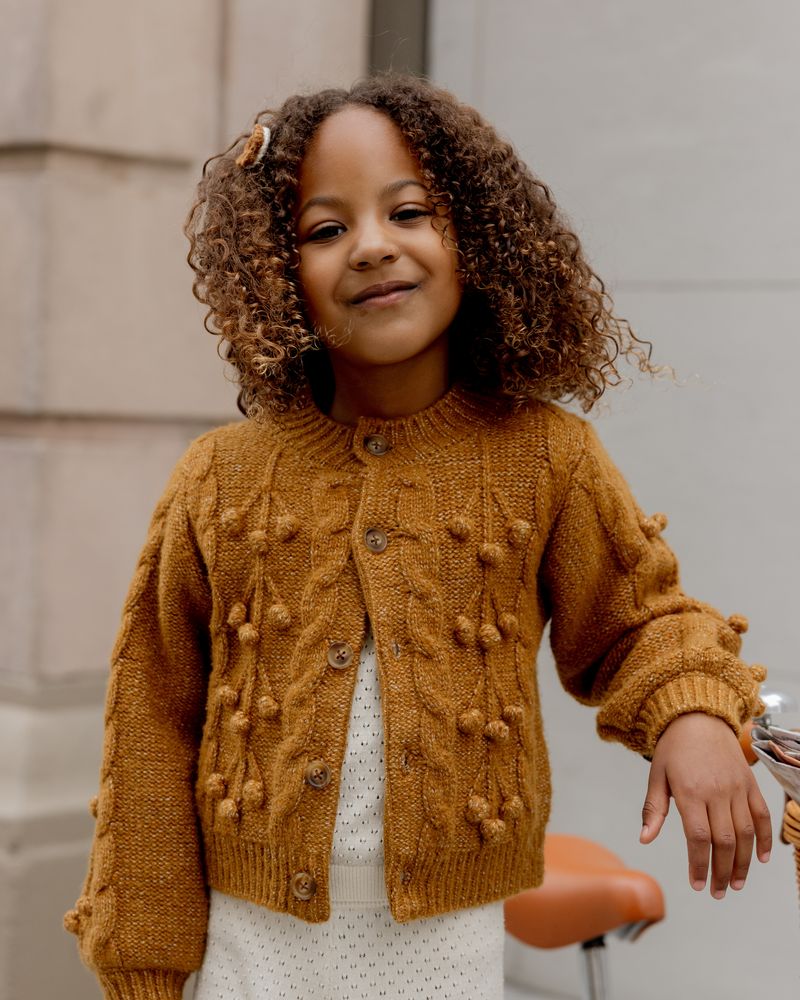 Bobble Cardigan | Golden